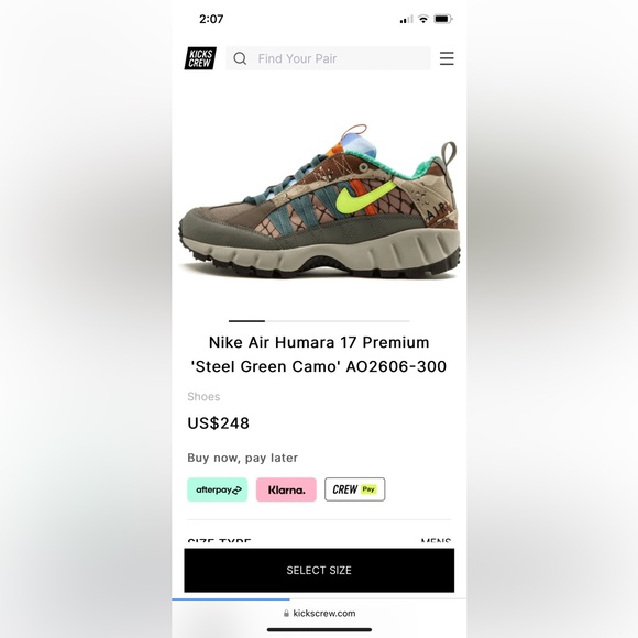 ✔️LIKE NEW ✔️Nike Air Humara 17 Premium steel green cameo running shoes. - Picture 8 of 9